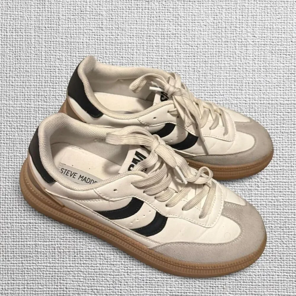 Steve-madden Women's White and Cream Trainers